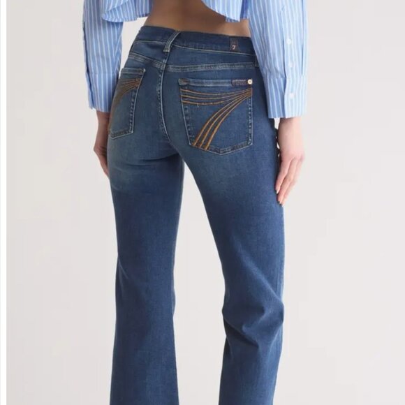 NWT 7 FOR ALL MANKIND Tailorless Dojo Bootcut Jeans In Cambria Size 25 - Picture 1 of 10